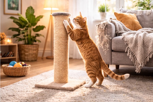 Best placement and training tips for getting your cat to use a scratching post
