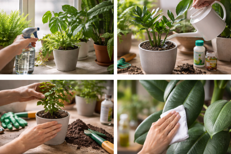 How to care for houseplants with proper light, watering, and humidity