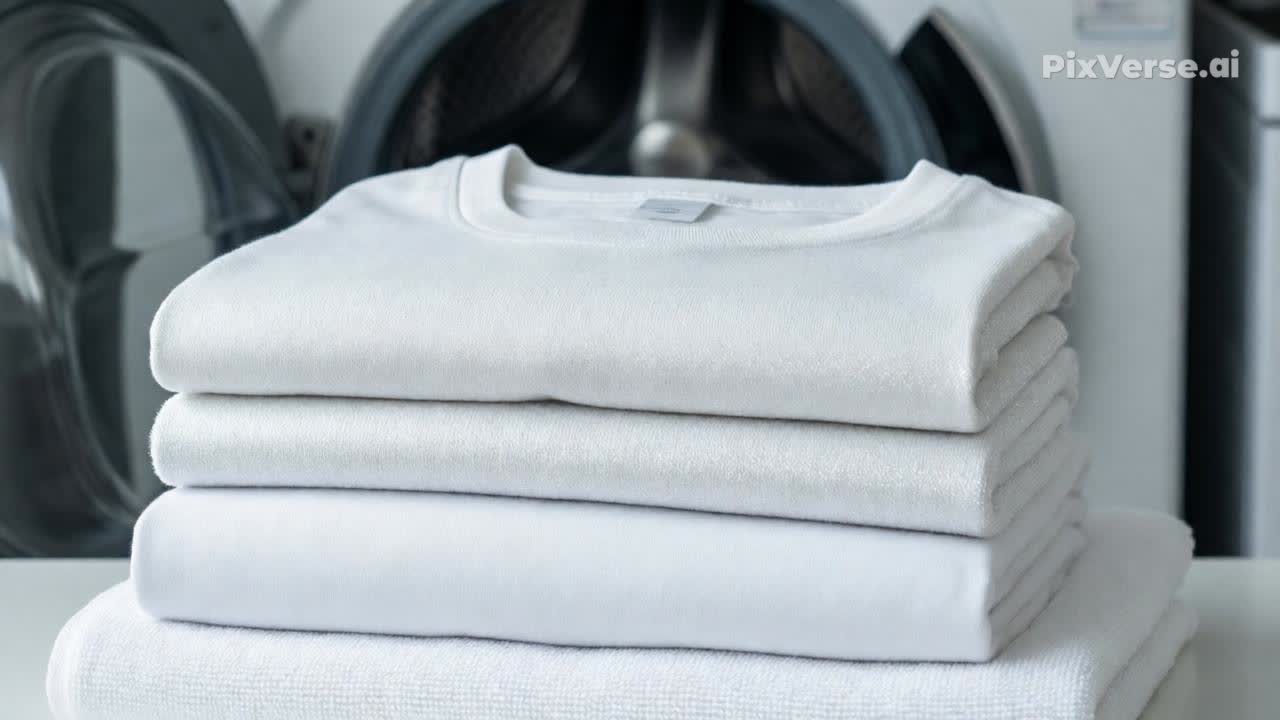 Sorting white laundry separately before washing