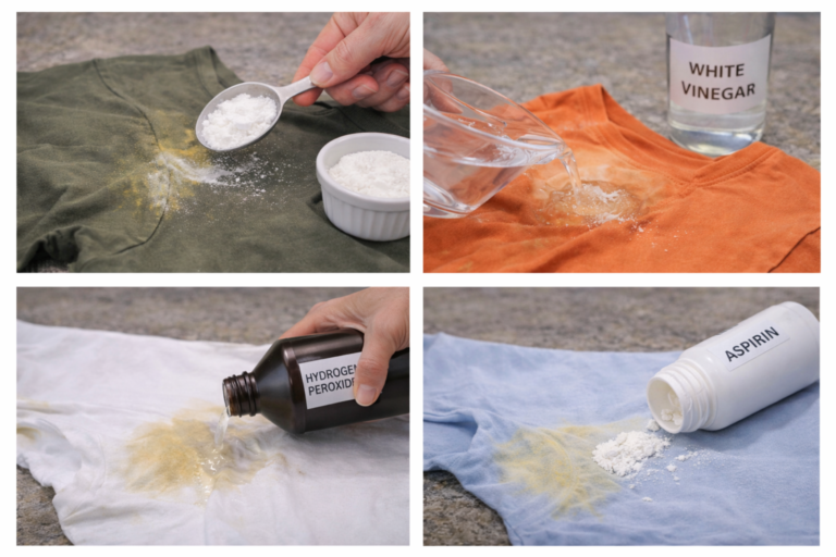 How to remove sweat stains from white and colored clothes