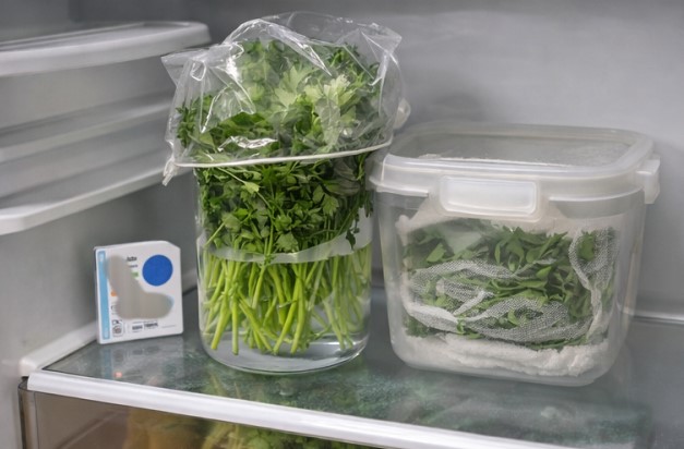 Keeping vegetables away from fruit to avoid ethylene spoilage