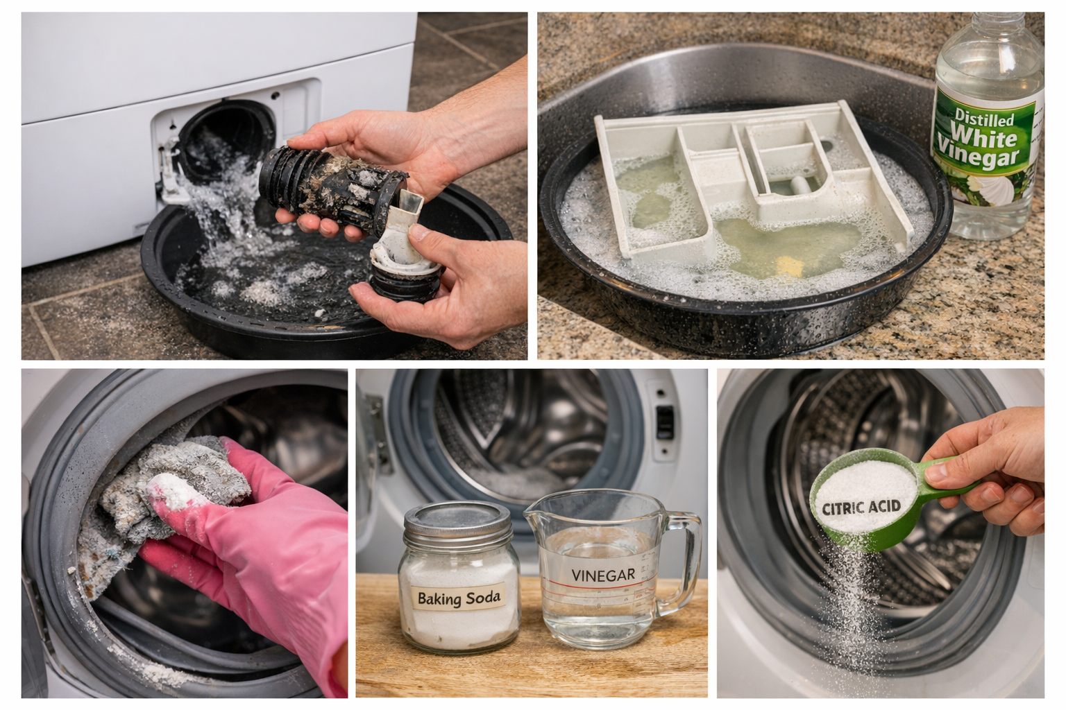 How to clean a washing machine and remove limescale