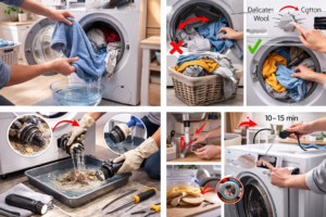 How to clean a washing machine filter step by step