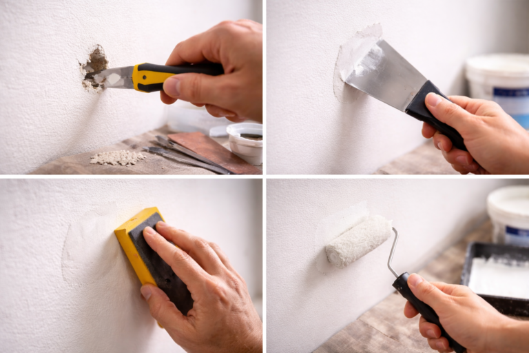 How to patch a hole in the wall using spackle and simple tools