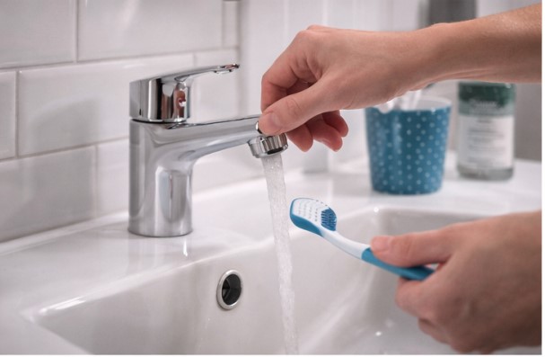 Water-saving tips for the bathroom like aerators and short showers