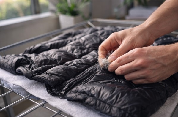 Lavare un piumino con programma delicato e acqua fredda