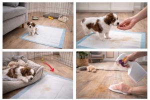 How to train a puppy or small dog to use pee pads indoors