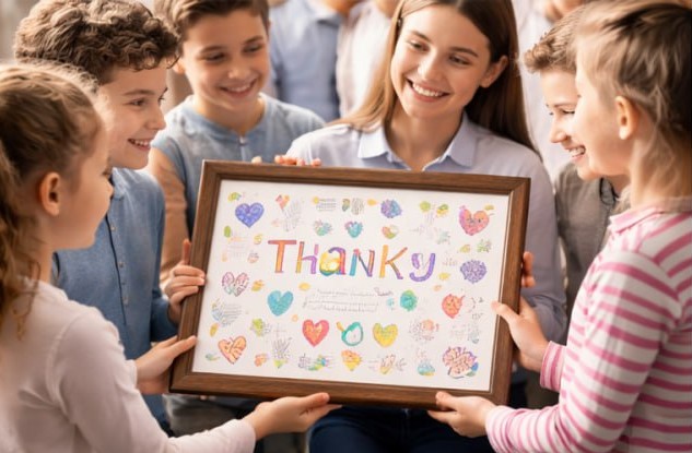 Regalos conmemorativos de la clase: álbumes, collages y cartas